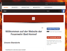 Tablet Screenshot of feuerwehr-bad-honnef.de